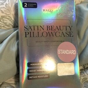Halo Satin Beauty Standard Queen Pillowcase Set NIB
